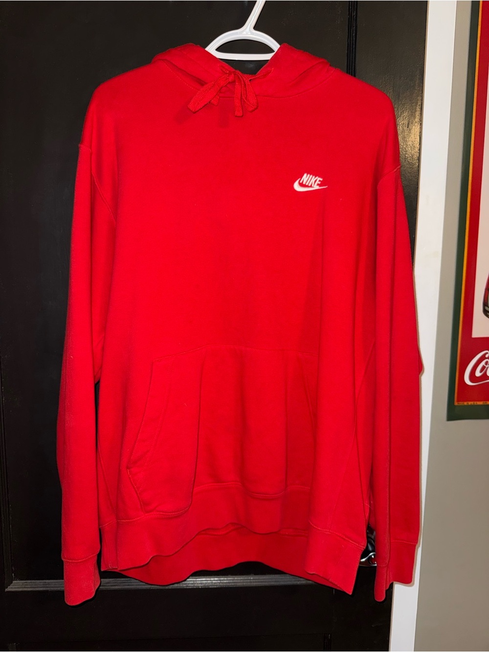 Nike Men's Red Pullover Hoodie